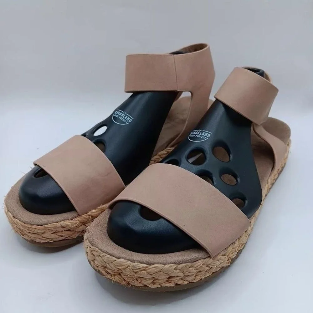 SOUL Naturalizer Shoes Womens Size 9.5M Pink Espadrille Platform Sandals Comfort